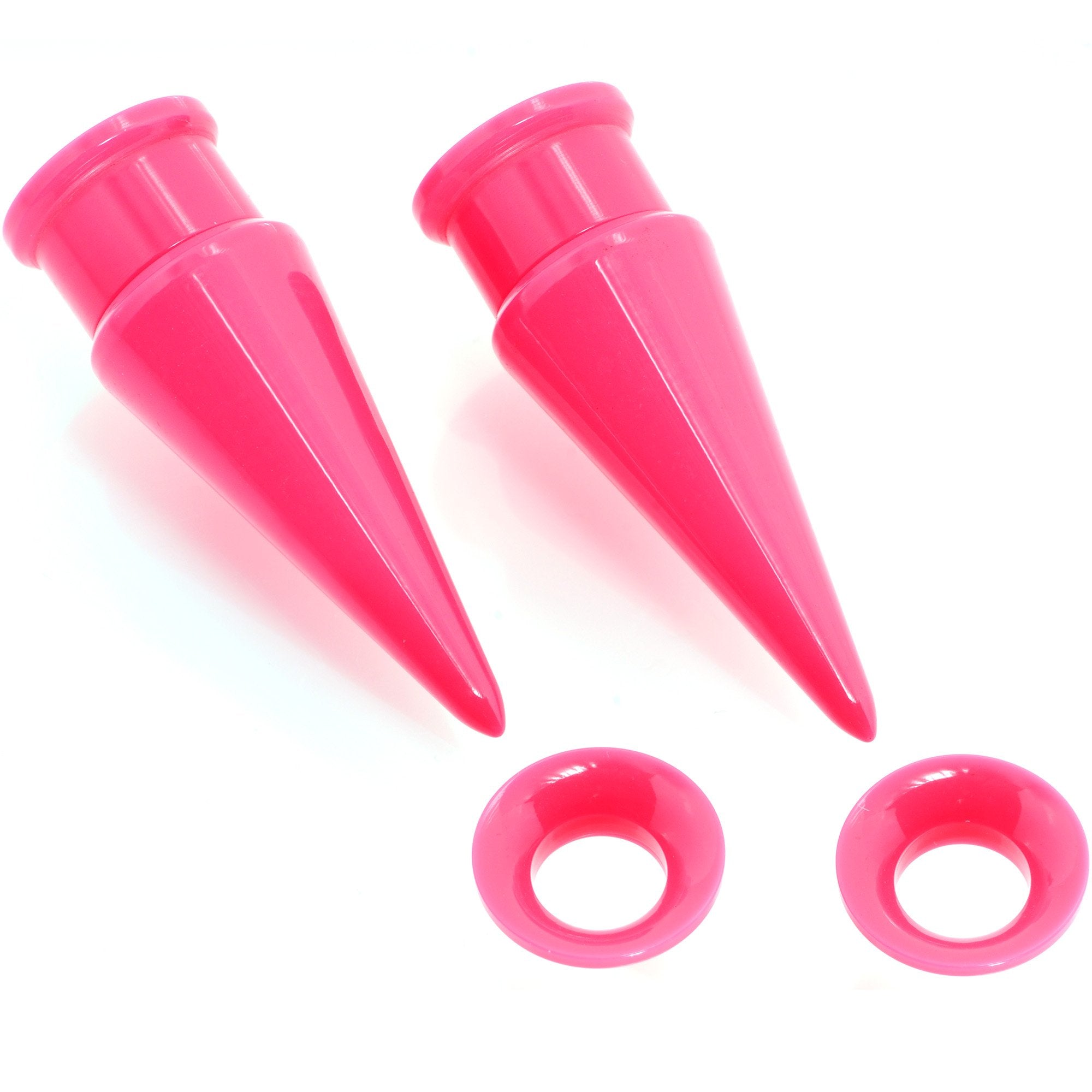 BodyCandy Pink 2 in 1 Interchangeable Screw Fit Plug and Taper Set — main product shot