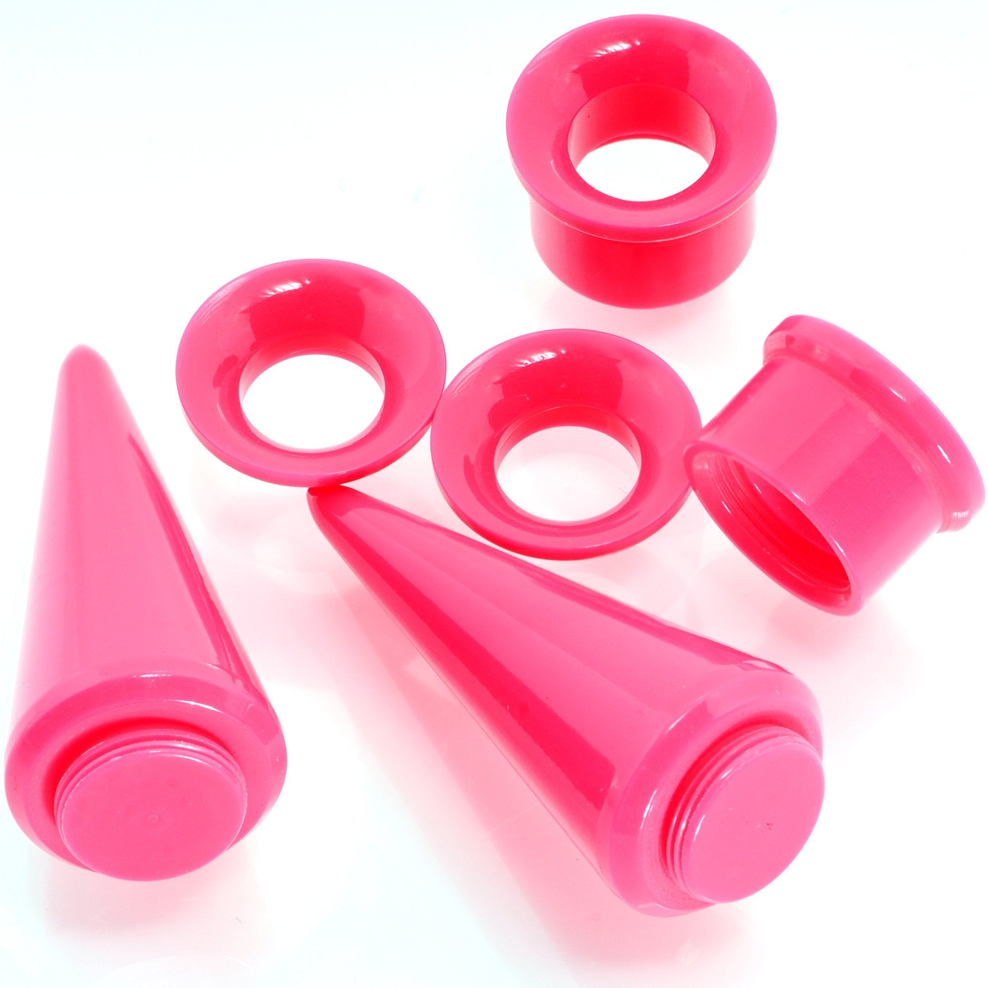 BodyCandy Pink 2 in 1 Interchangeable Screw Fit Plug and Taper Set — side view