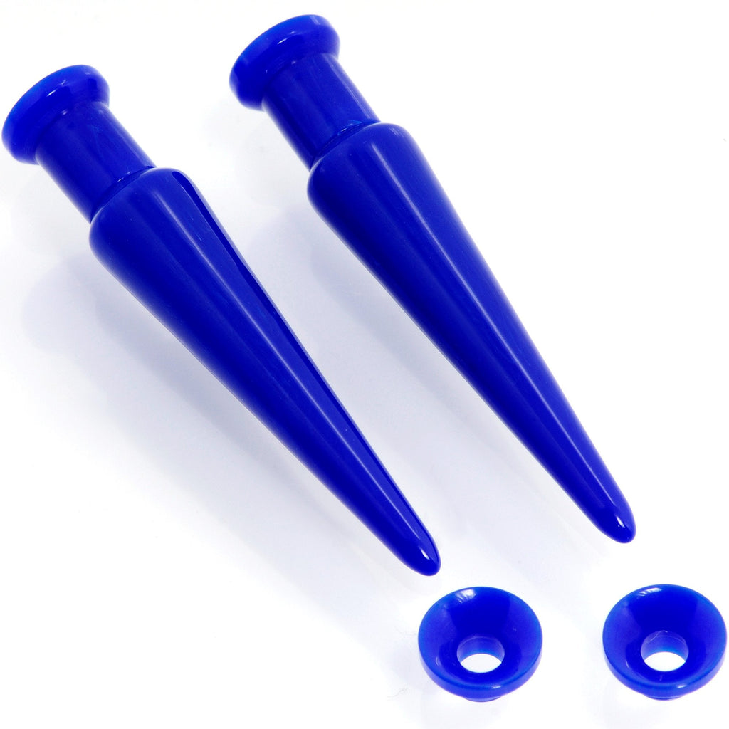 BodyCandy Blue 2 in 1 Interchangeable Screw Fit Plug and Taper Set — size reference