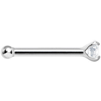 BodyCandy 20G Solid 14K White Gold 2mm Cubic Zirconia Nose Stud Ring — lifestyle context