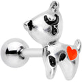 BodyCandy 16G 1/4 Red Heart Dog Lover Tragus Cartilage Earring — main product shot