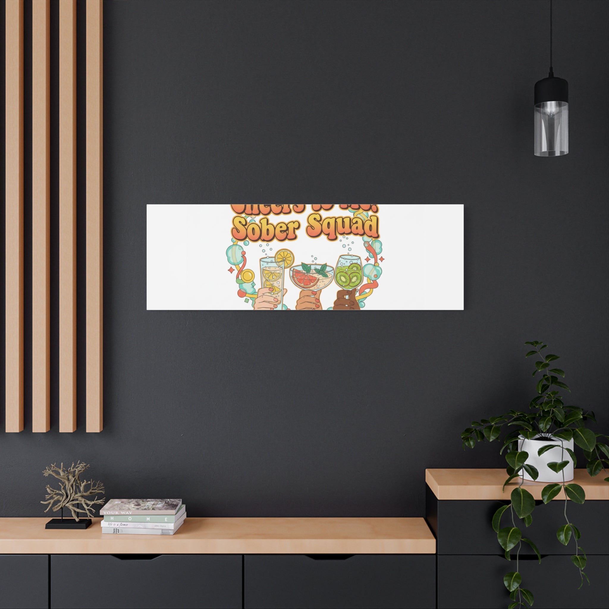 Cheers to Me Sober Squad Canvas | Dry January Mocktail Art