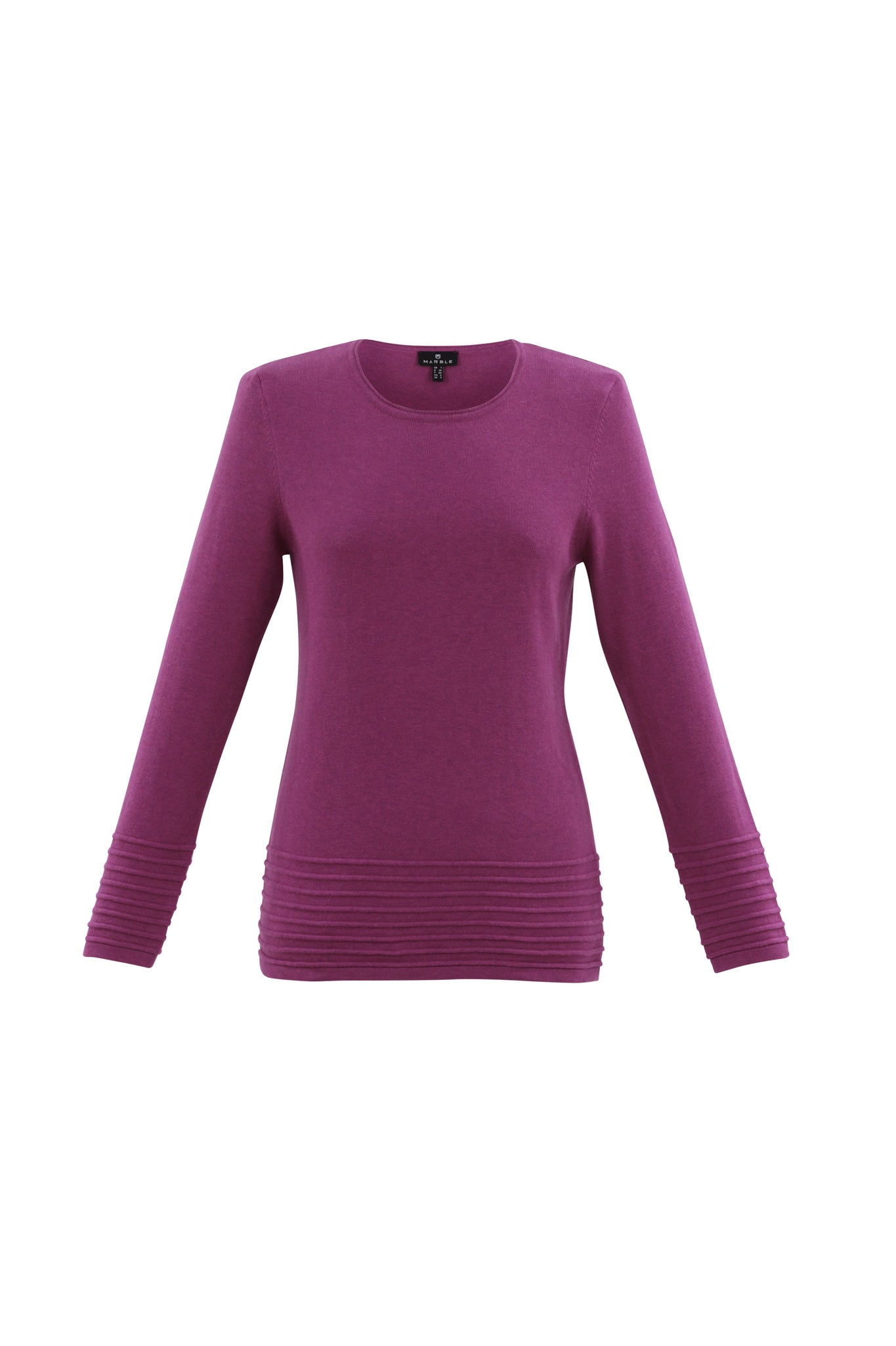KADOU BOUTIQUE Crew Neck Sweater — detail close-up