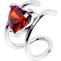BodyCandy Red Gem Royal Heart Ear Cuff — main product shot