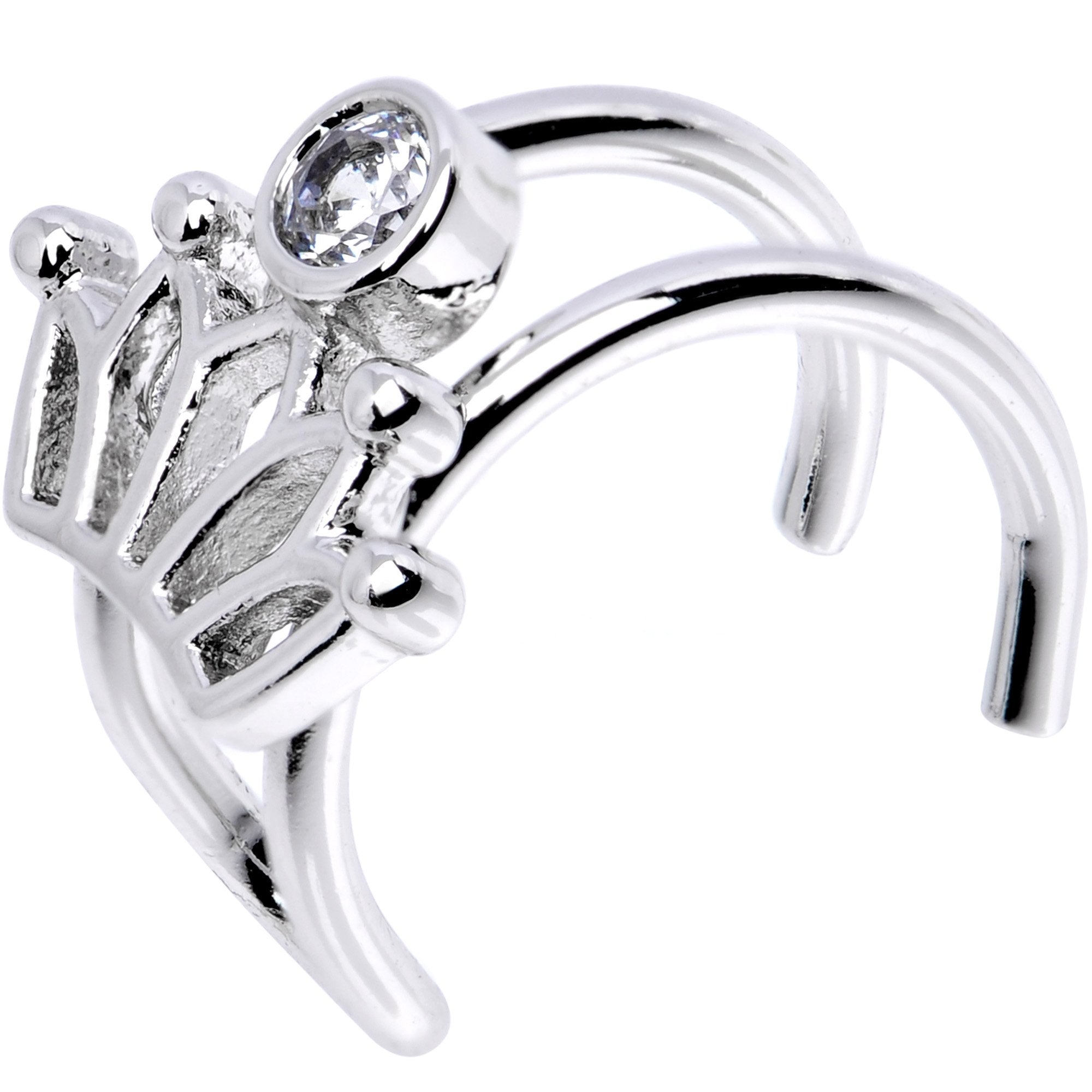BodyCandy Clear Gem Crown of the Queen Ear Cuff — detail and construction
