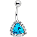 BodyCandy Clear Aqua Gem Chunky Pyramid Star Belly Ring — main product shot
