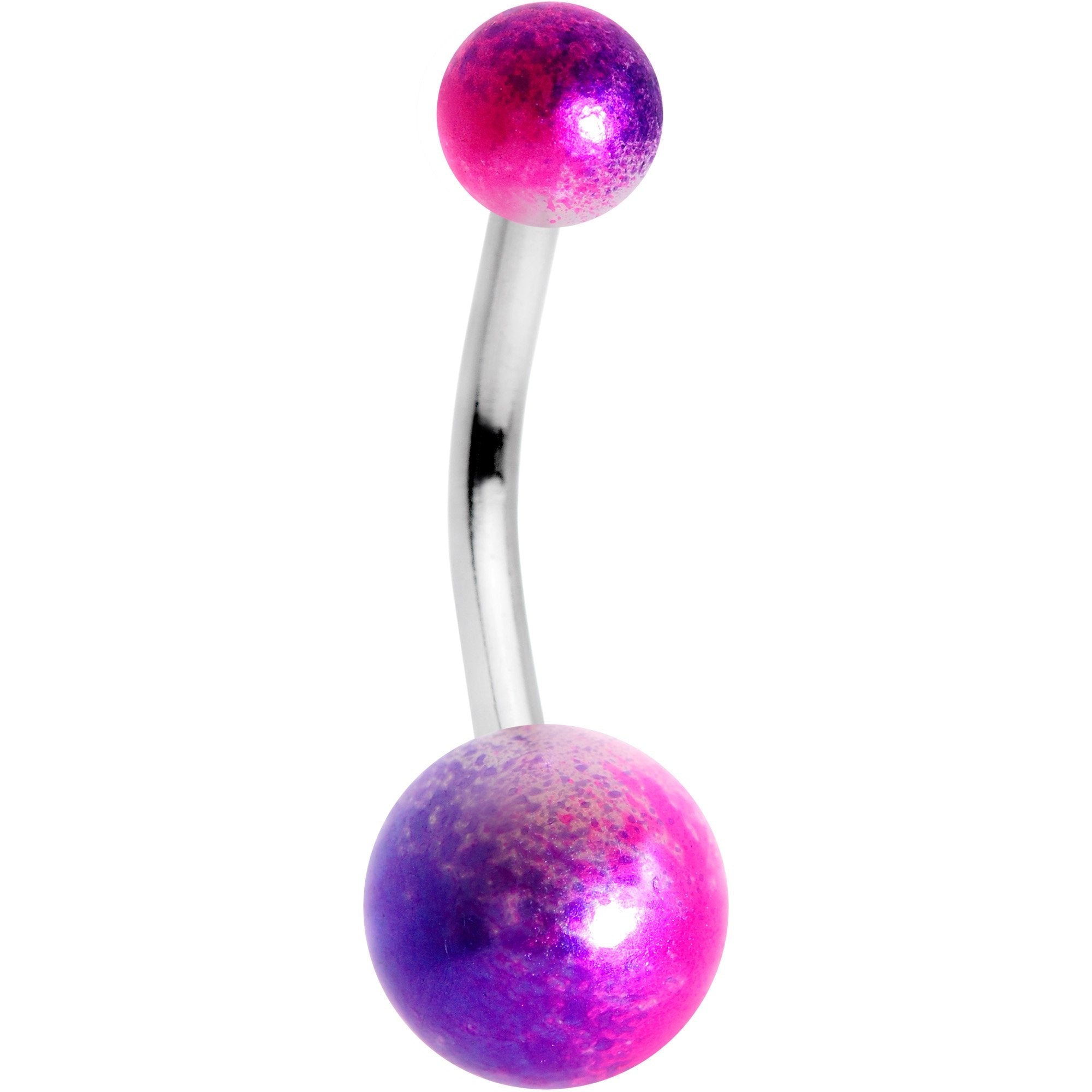 BodyCandy Purple Pink Pearlescent Acrylic Ball Belly Ring — main product shot