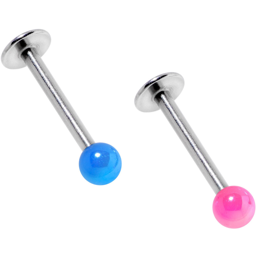 BodyCandy Multi Color Pearlescent Acrylic Ball Labret Monroe Tragus Set of 4 — lifestyle context
