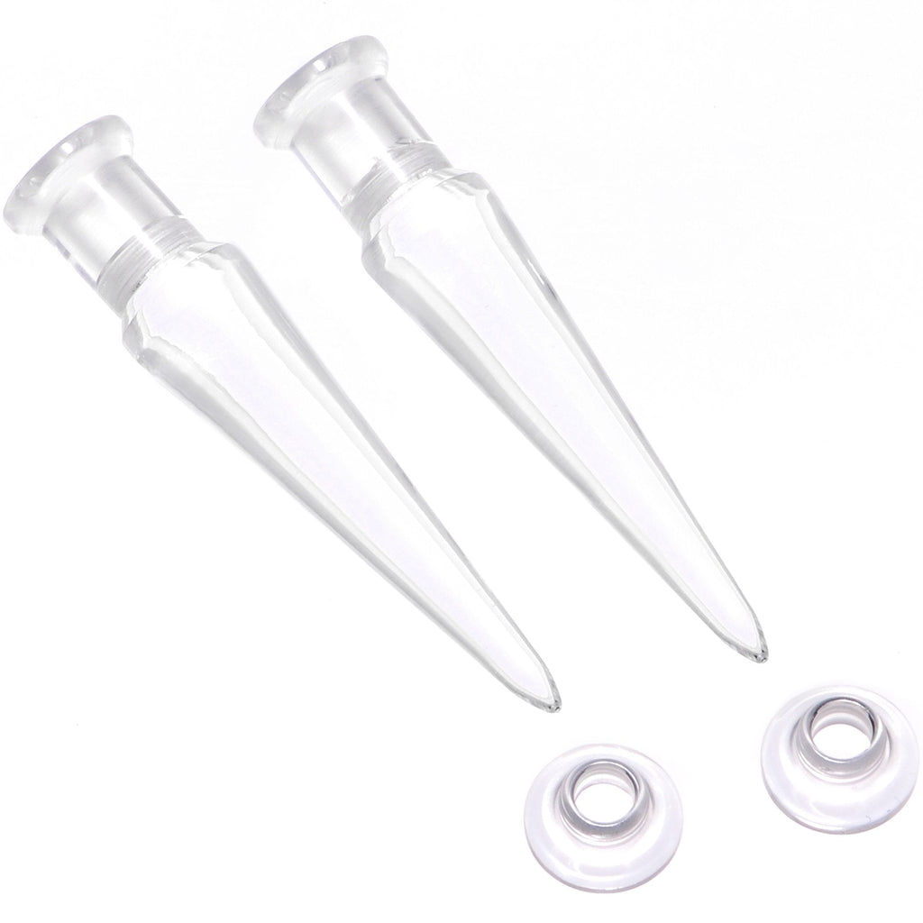 BodyCandy Clear 2 in 1 Interchangeable Screw Fit Plug and Taper Set — color detail
