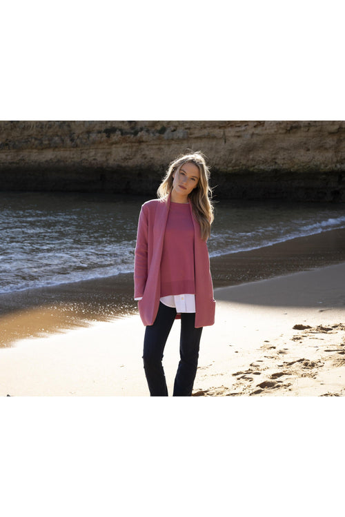 KADOU BOUTIQUE Multi-Knit Cardigan — main product shot