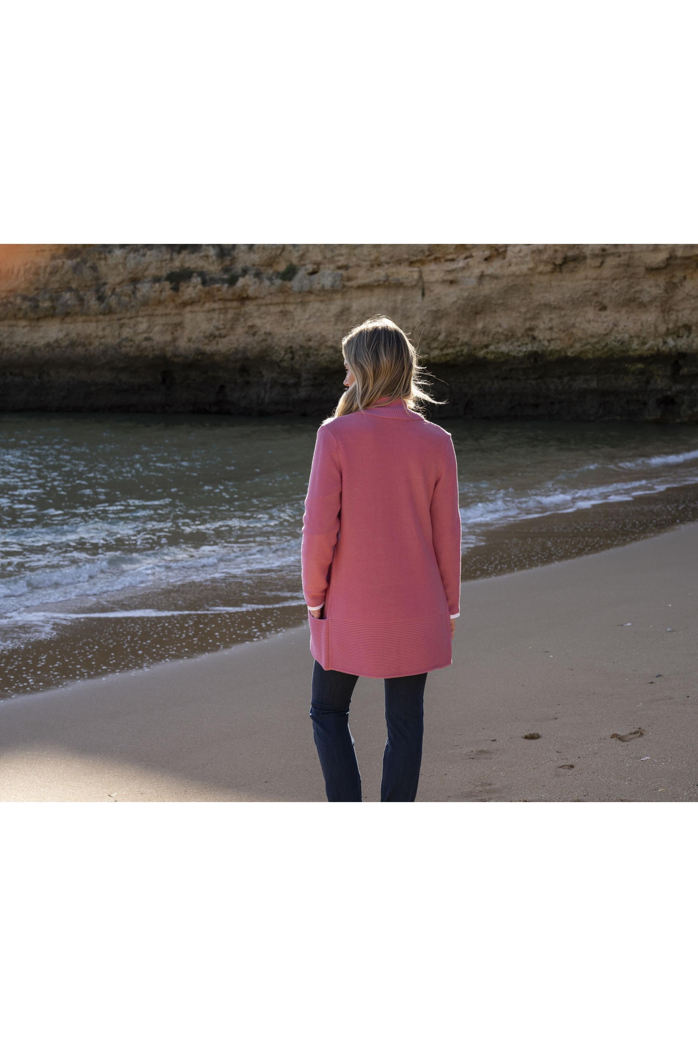 KADOU BOUTIQUE Multi-Knit Cardigan — lifestyle context