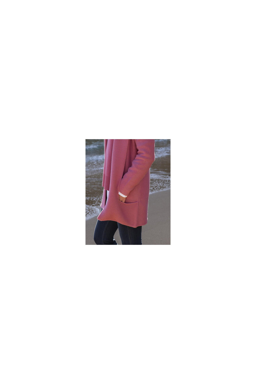 KADOU BOUTIQUE Multi-Knit Cardigan — back view