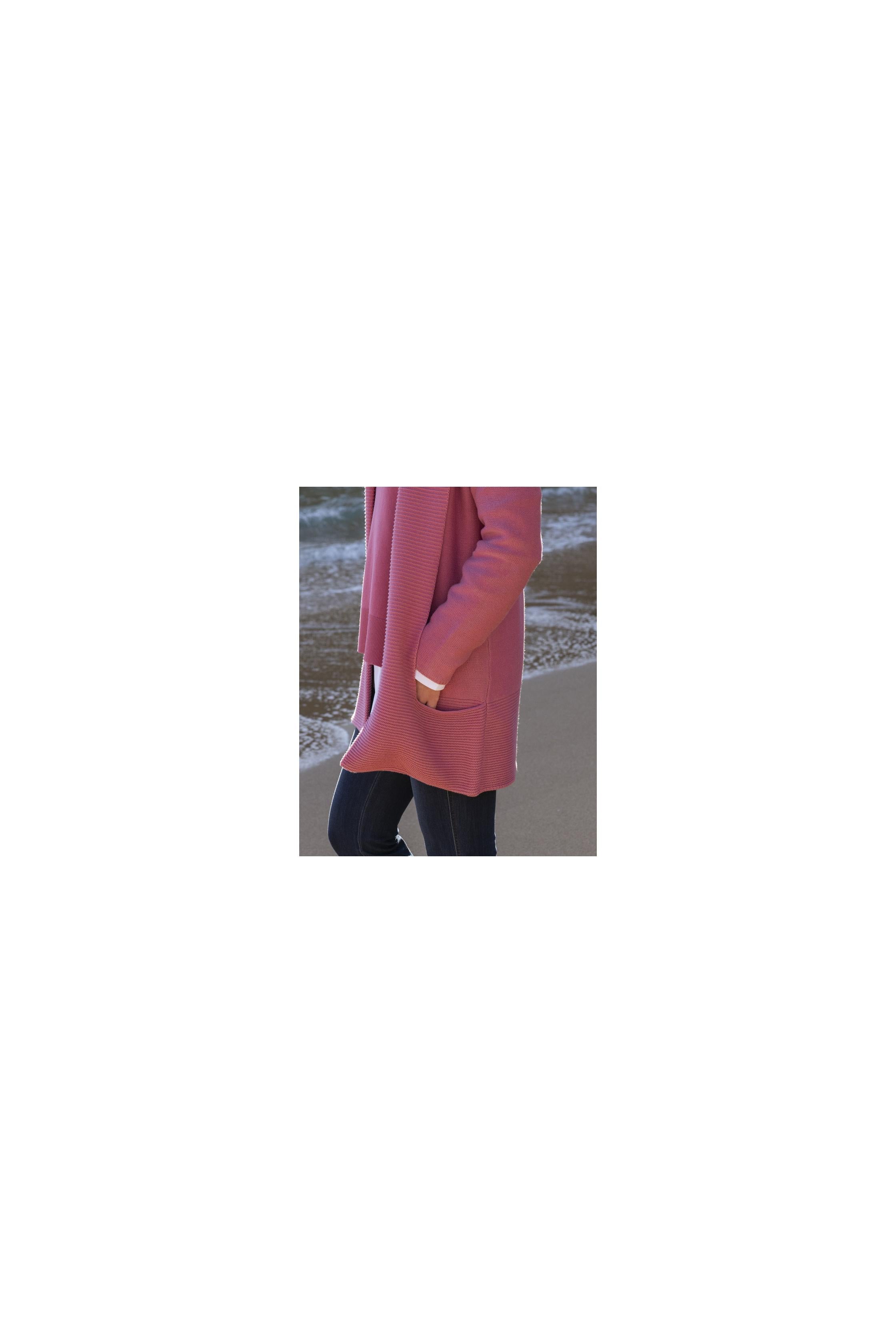 KADOU BOUTIQUE Multi-Knit Cardigan — back view