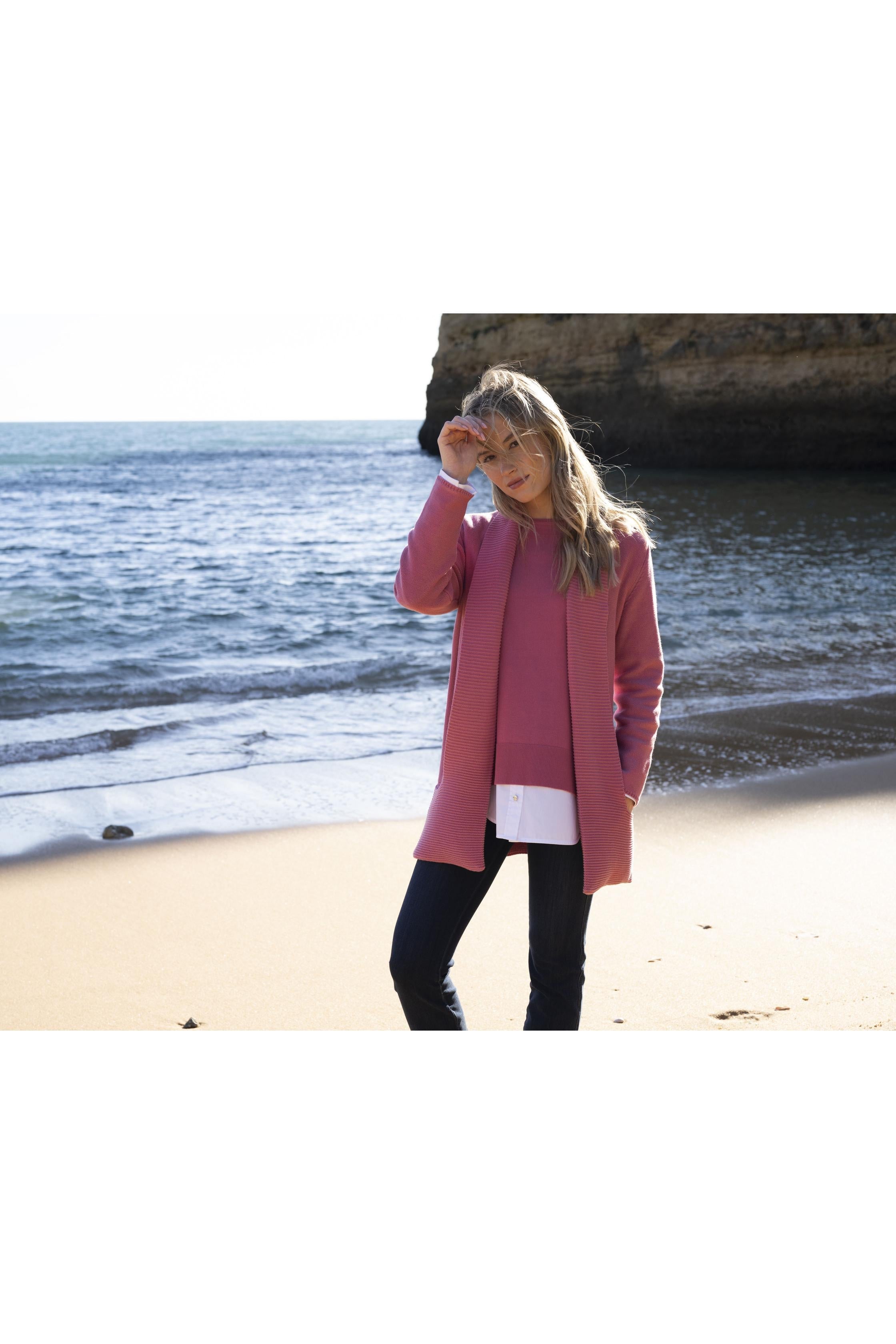 KADOU BOUTIQUE Multi-Knit Cardigan — alternative angle