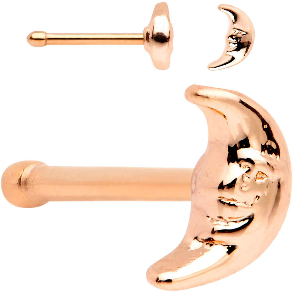 BodyCandy White Faux Opal Rose Gold PVD Out of This World Nose Bone 6 Pack Set — lifestyle context