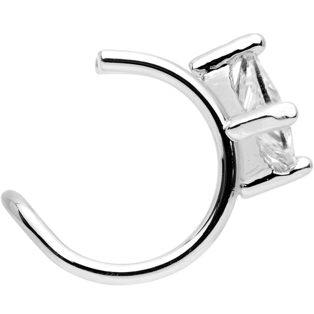 BodyCandy Clear CZ Gem Triangle Bling Non Pierced Ear Cuff — lifestyle context