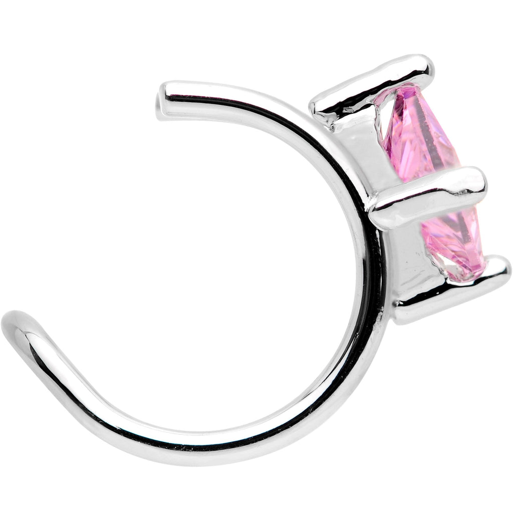 BodyCandy Pink CZ Gem Triangle Bling Non Pierced Ear Cuff — lifestyle context