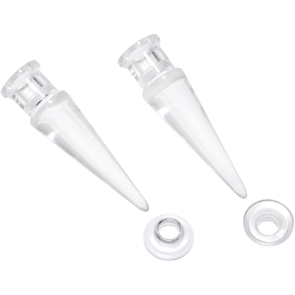 BodyCandy Clear 2 in 1 Interchangeable Screw Fit Plug and Taper Set — main product shot