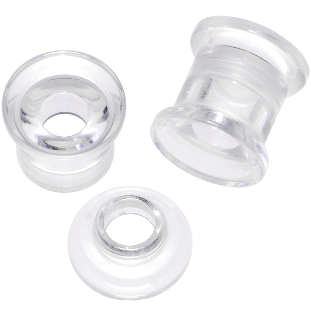 BodyCandy Clear 2 in 1 Interchangeable Screw Fit Plug and Taper Set — side view