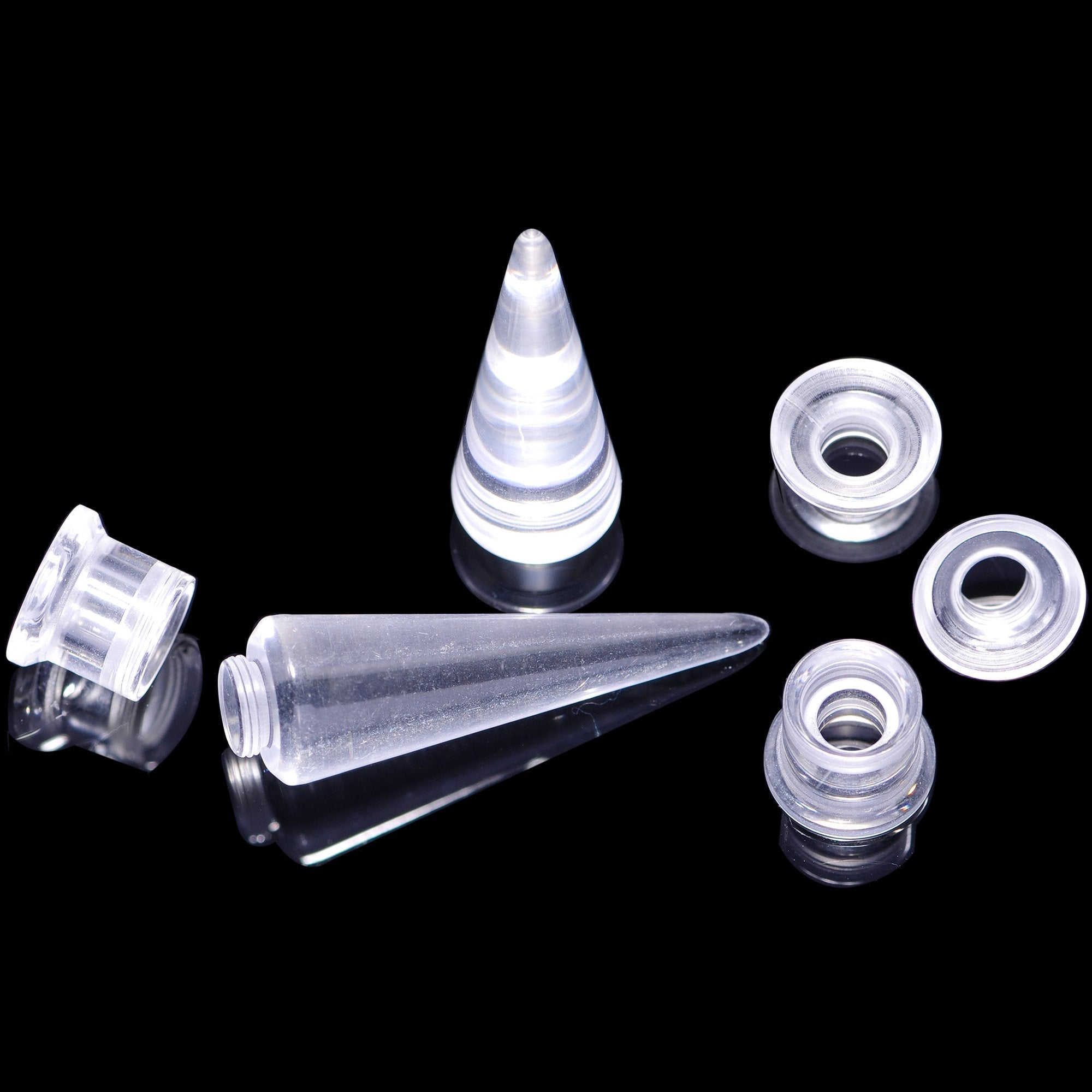 BodyCandy Clear 2 in 1 Interchangeable Screw Fit Plug and Taper Set — alternative angle