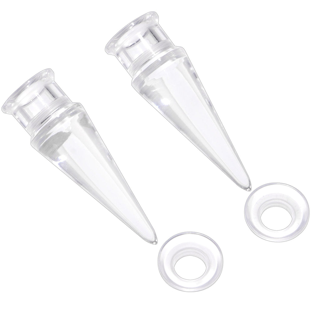 BodyCandy Clear 2 in 1 Interchangeable Screw Fit Plug and Taper Set — in-use photo