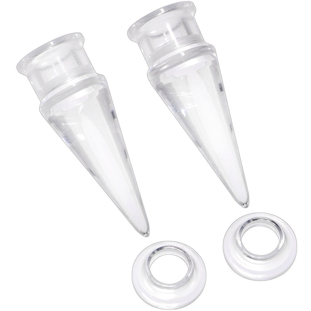 BodyCandy Clear 2 in 1 Interchangeable Screw Fit Plug and Taper Set — packaging