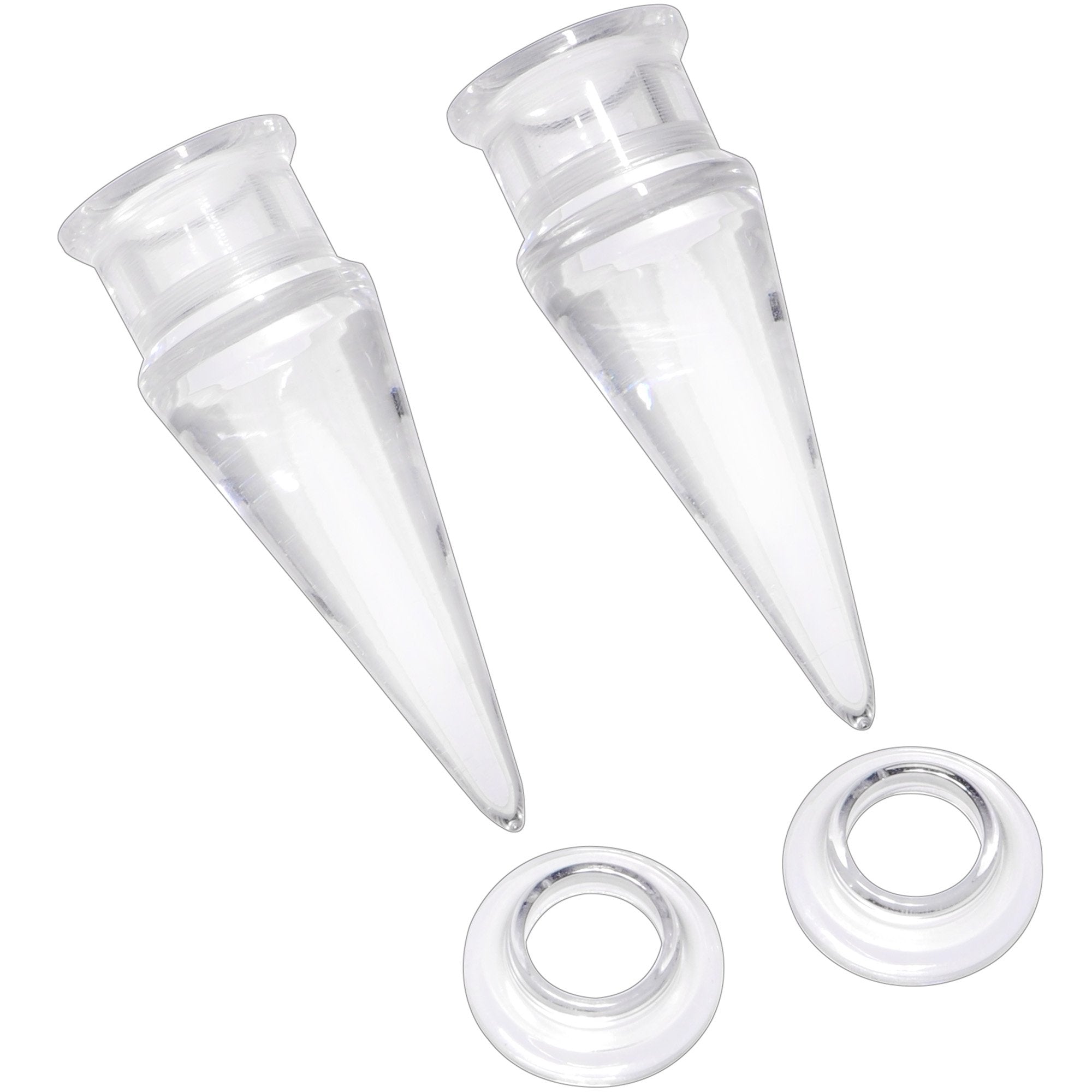 BodyCandy Clear 2 in 1 Interchangeable Screw Fit Plug and Taper Set — packaging