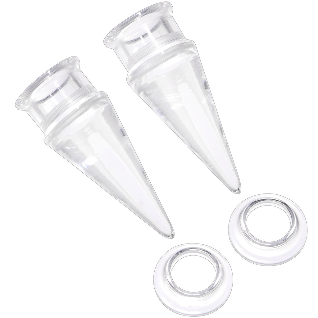 BodyCandy Clear 2 in 1 Interchangeable Screw Fit Plug and Taper Set — comparison shot