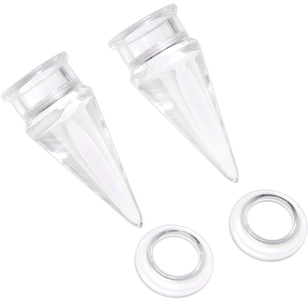 BodyCandy Clear 2 in 1 Interchangeable Screw Fit Plug and Taper Set — fabric or material detail