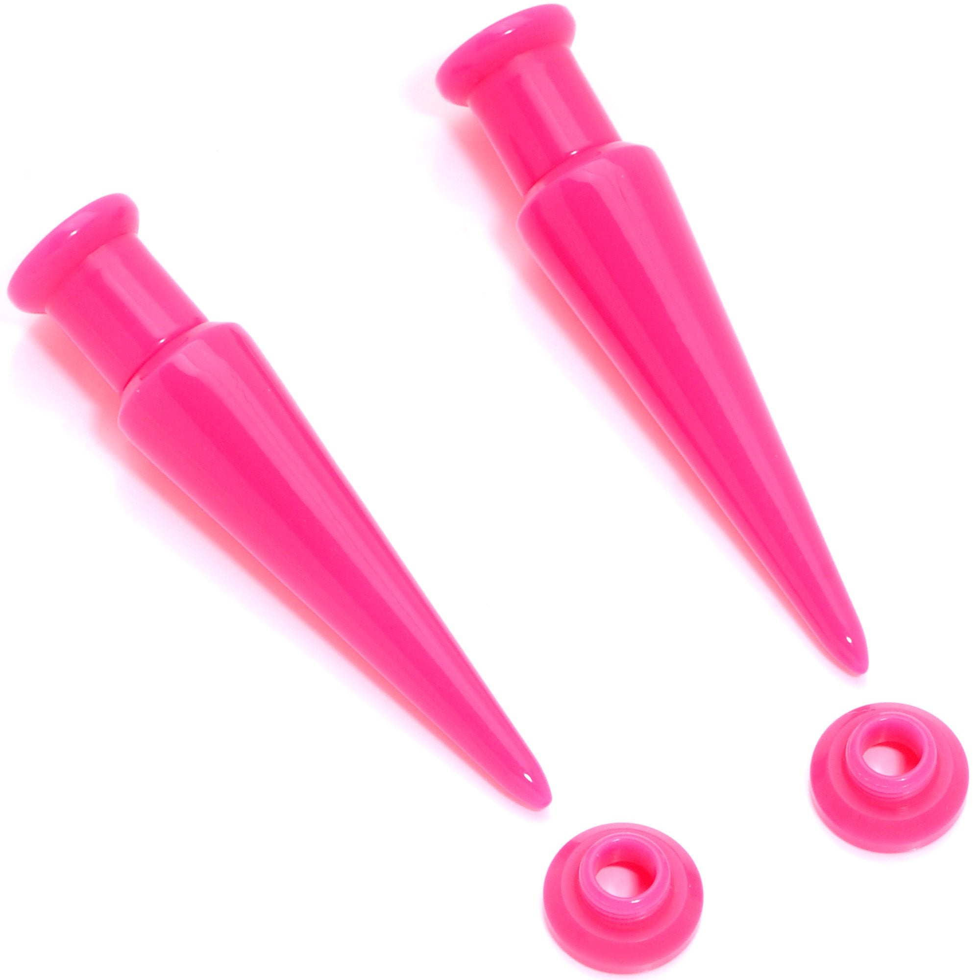 BodyCandy Hot Pink 2 in 1 Interchangeable Screw Fit Plug and Taper Set — alternative angle