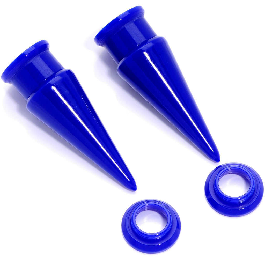 BodyCandy Blue 2 in 1 Interchangeable Screw Fit Plug and Taper Set — main product shot