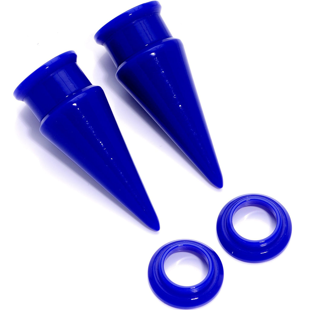 BodyCandy Blue 2 in 1 Interchangeable Screw Fit Plug and Taper Set — back view