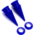 BodyCandy Blue 2 in 1 Interchangeable Screw Fit Plug and Taper Set — back view
