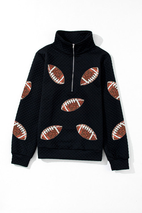 Pretty Little Patriot Pretty Little Patriot Football Quarter Zip — product category context
