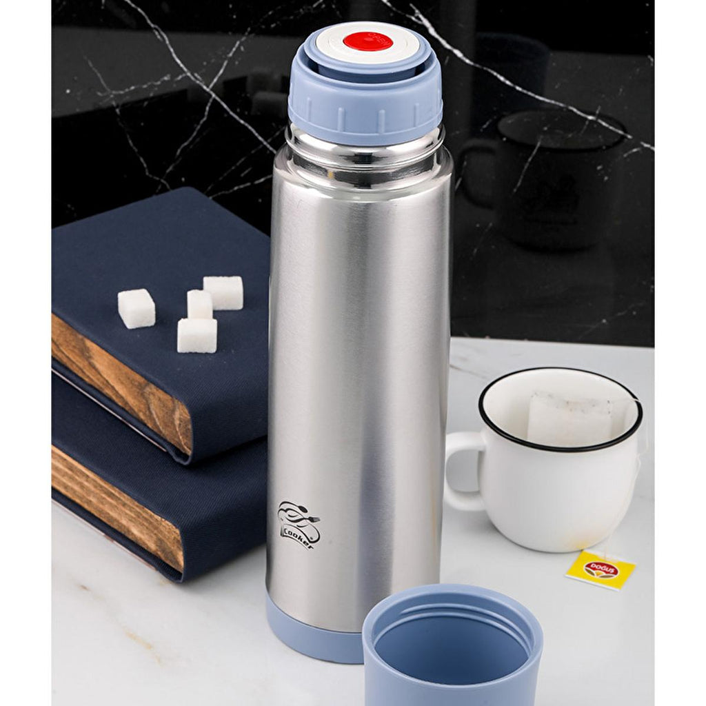 Cooker Stainless Steel Thermos 750ml - Keeps Drinks Hot/Cold for 24 Hours, Durable & Ergonomic Design
