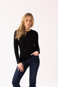 KADOU BOUTIQUE Button Cuff Long Sleeve Top — main product shot