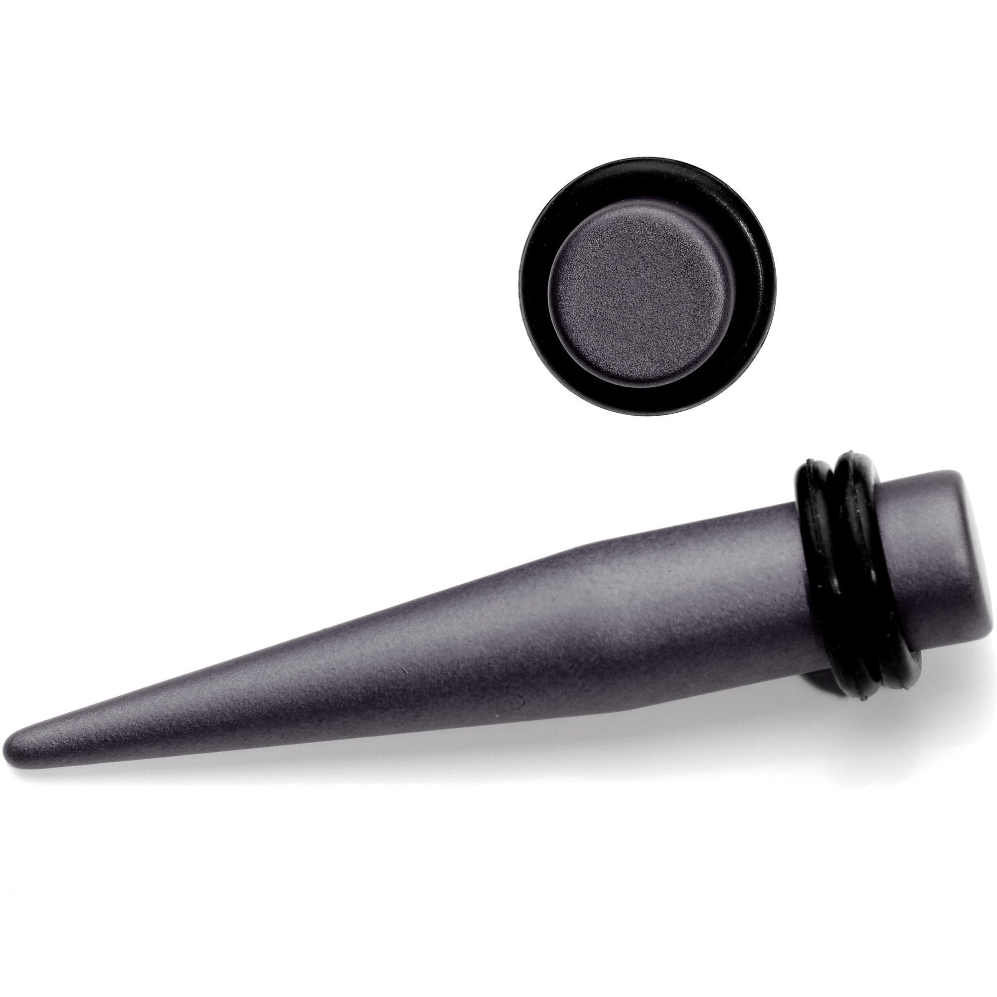BodyCandy Brown Matte Silicone Straight Taper Set 4mm to 12mm — lifestyle context