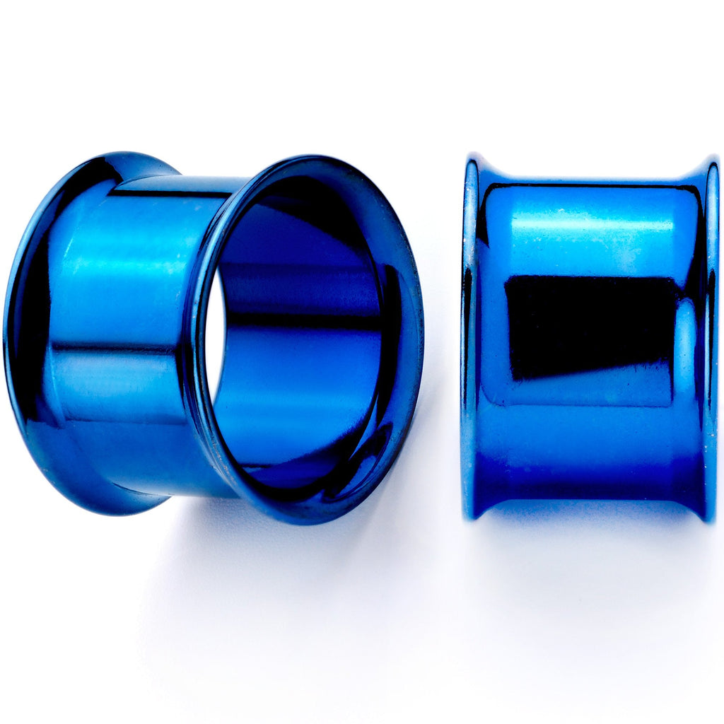 BodyCandy Blue Anodized Steel Double Flare Tunnel Plug Set 4mm to 16mm — packaging