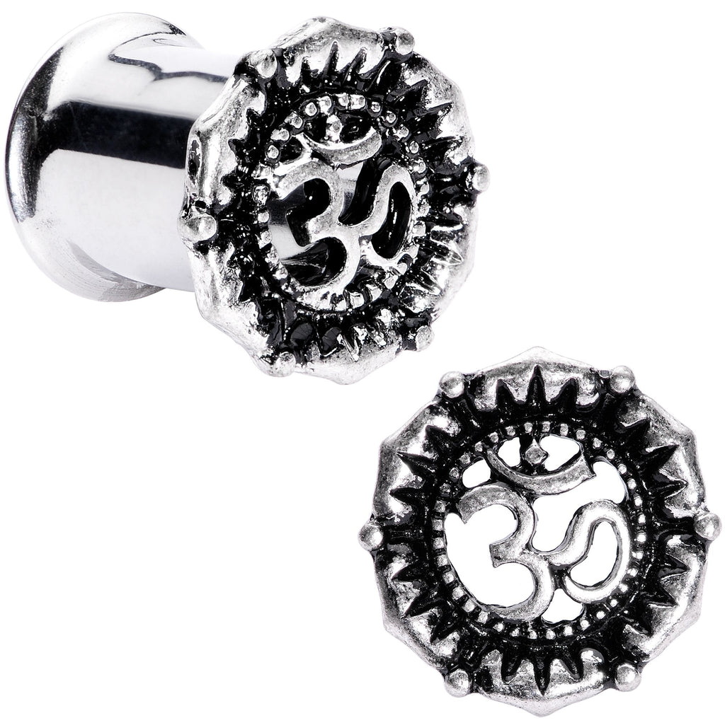 BodyCandy Ohm My Goodness Double Flare Tunnel Plug Set 6mm to 16mm — side view