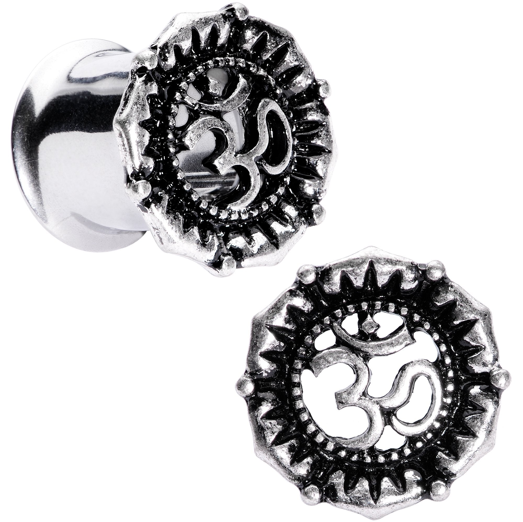 BodyCandy Ohm My Goodness Double Flare Tunnel Plug Set 6mm to 16mm — main product shot