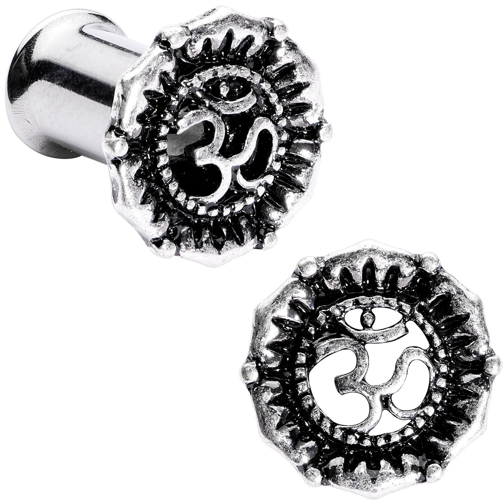 BodyCandy Ohm My Goodness Double Flare Tunnel Plug Set 6mm to 16mm — back view