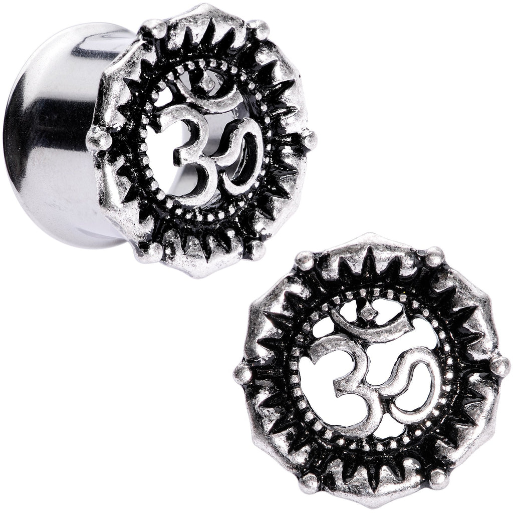 BodyCandy Ohm My Goodness Double Flare Tunnel Plug Set 6mm to 16mm — color detail