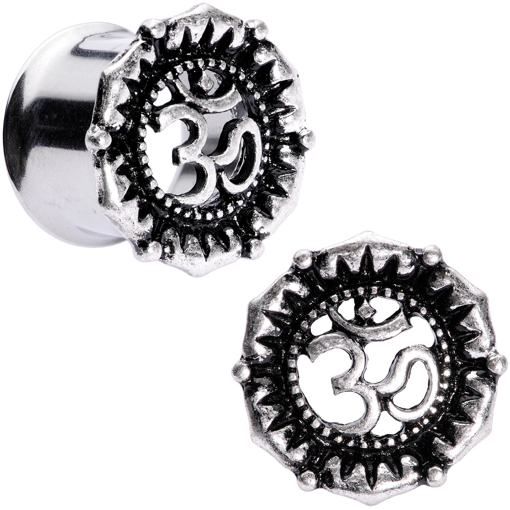 BodyCandy Ohm My Goodness Double Flare Tunnel Plug Set 6mm to 16mm — color detail