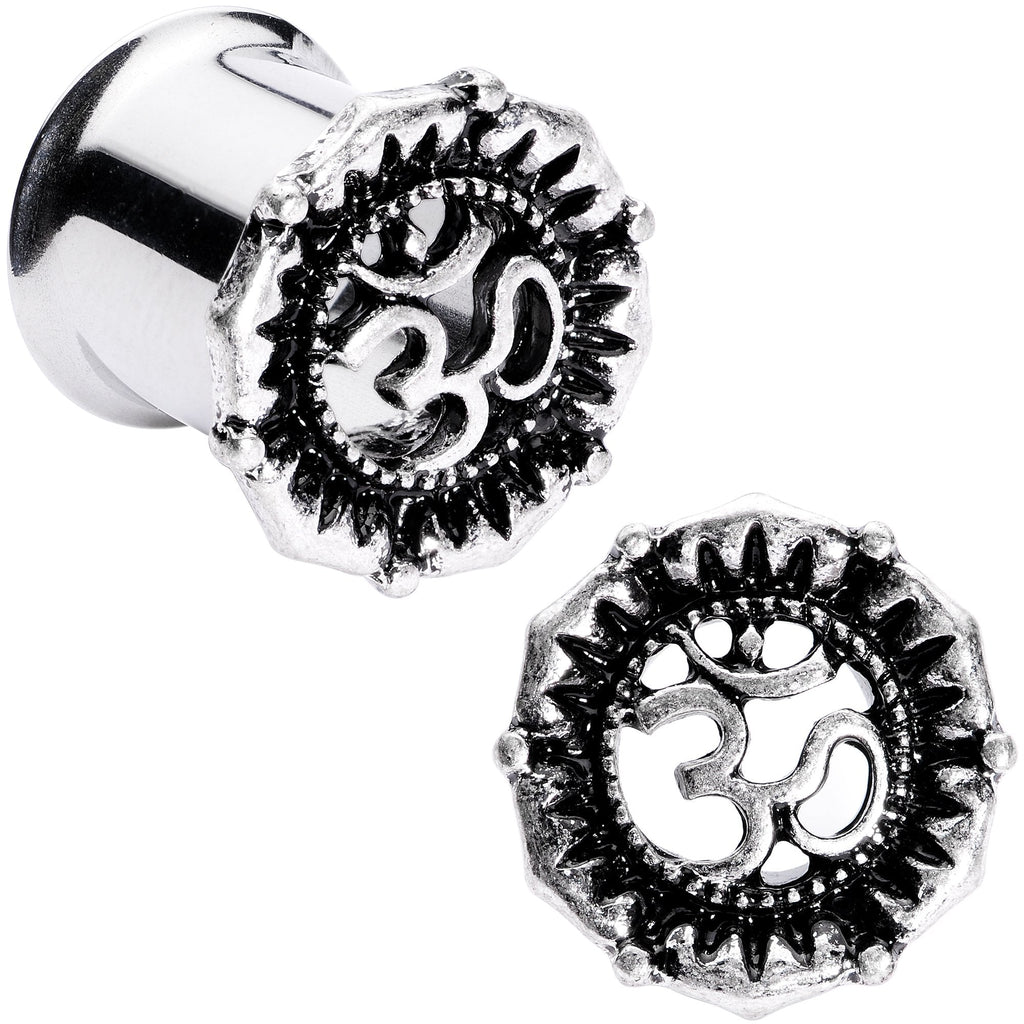 BodyCandy Ohm My Goodness Double Flare Tunnel Plug Set 6mm to 16mm — alternative angle