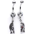 BodyCandy Red CZ Gem Android Buddha BFF Dangle Belly Ring Set of 2 — main product shot
