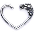BodyCandy 16G 3/8 Lion Tamer Left Heart Closure Ring — main product shot