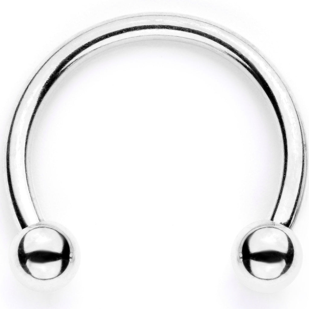 BodyCandy 16G 3/8 Teal Faux Opal Twisted Horseshoe Closure Ring Set — branding close-up