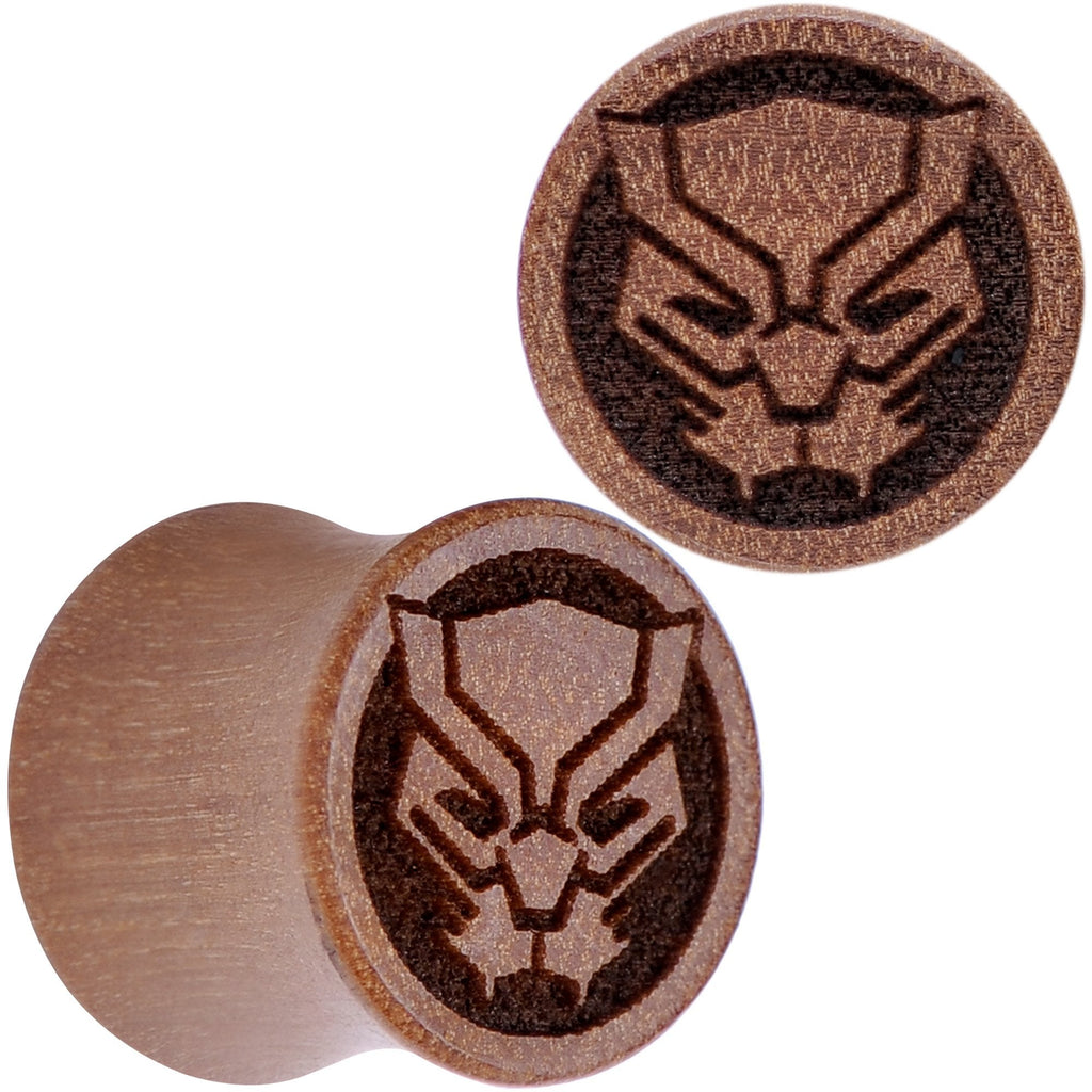 BodyCandy Licensed Marvel Black Panther Sawo Wood Saddle Plug Set — main product shot