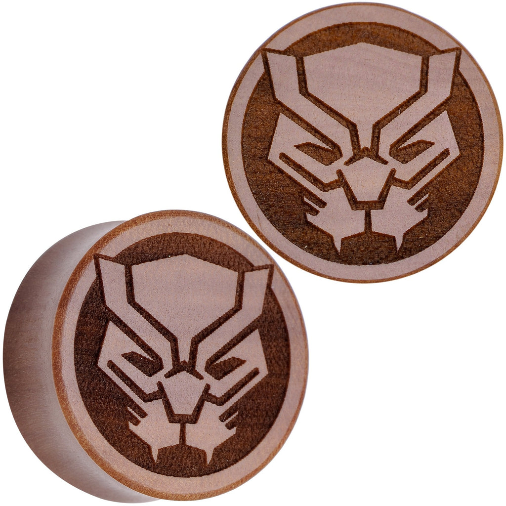 BodyCandy Licensed Marvel Black Panther Sawo Wood Saddle Plug Set — comparison shot