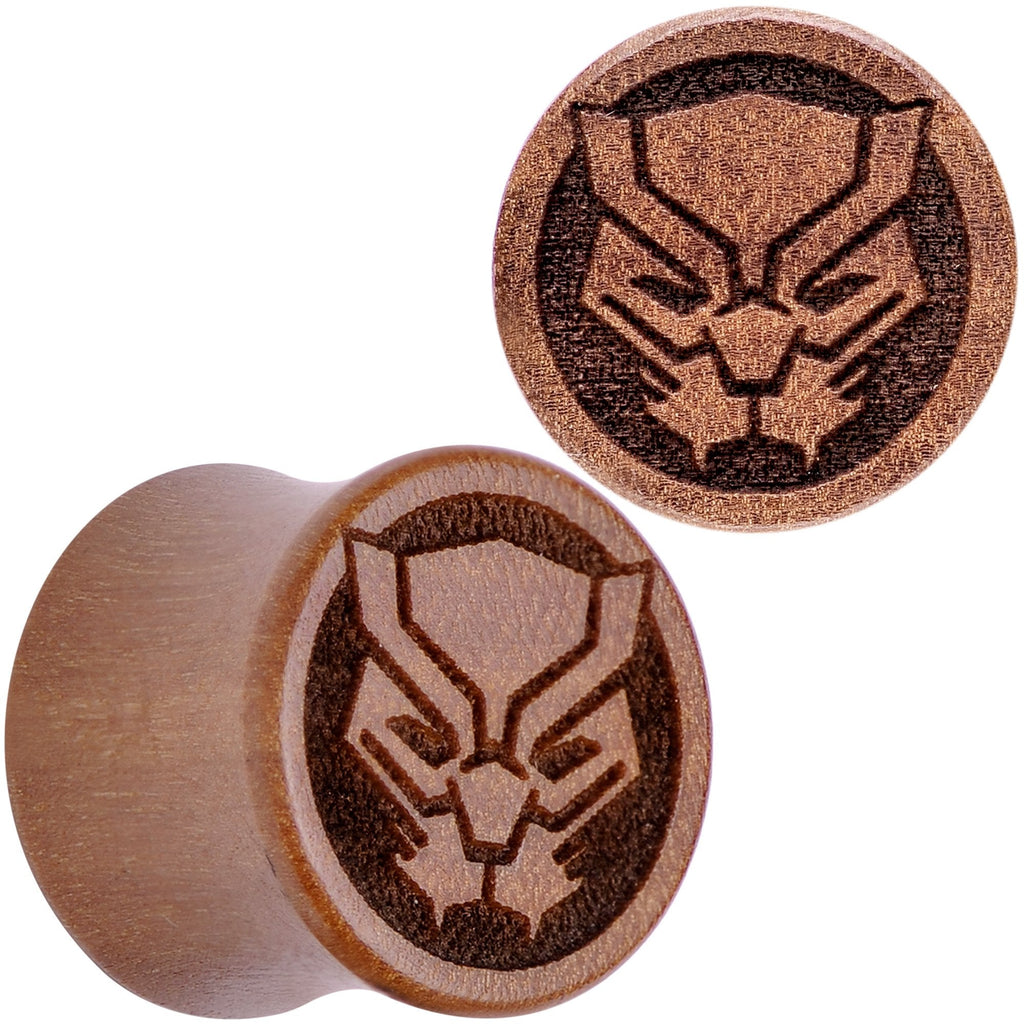 BodyCandy Licensed Marvel Black Panther Sawo Wood Saddle Plug Set — alternative angle